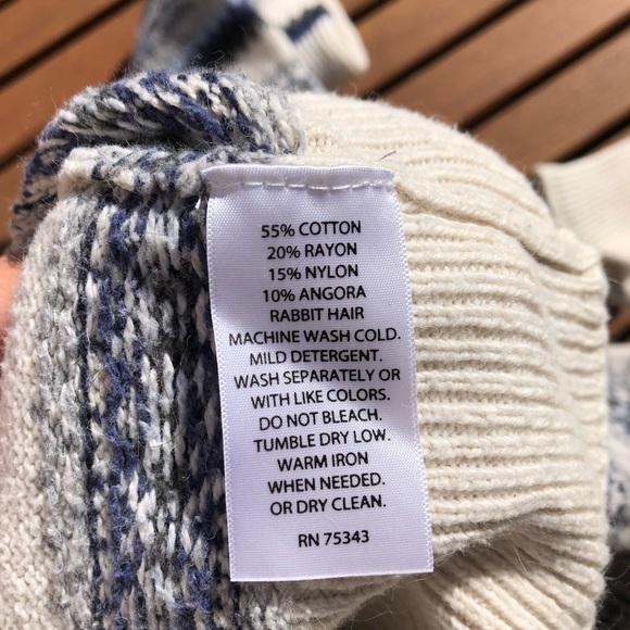 Blue, grey and white sweater. - Picture 3 of 3